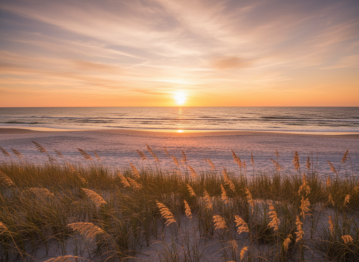 Edisto Beach at golden hour