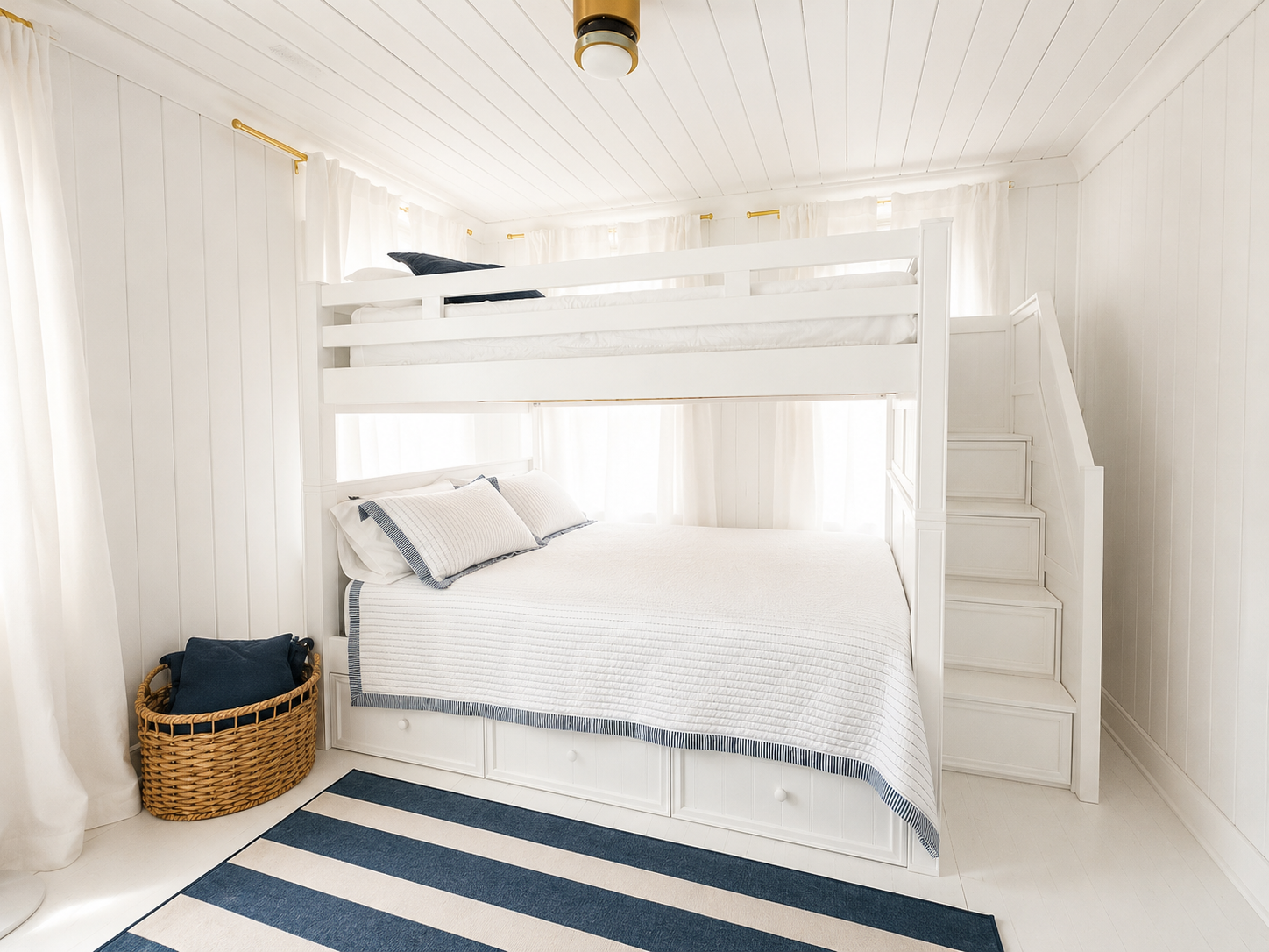 Charming bunk room designed for relaxed coastal stays.
